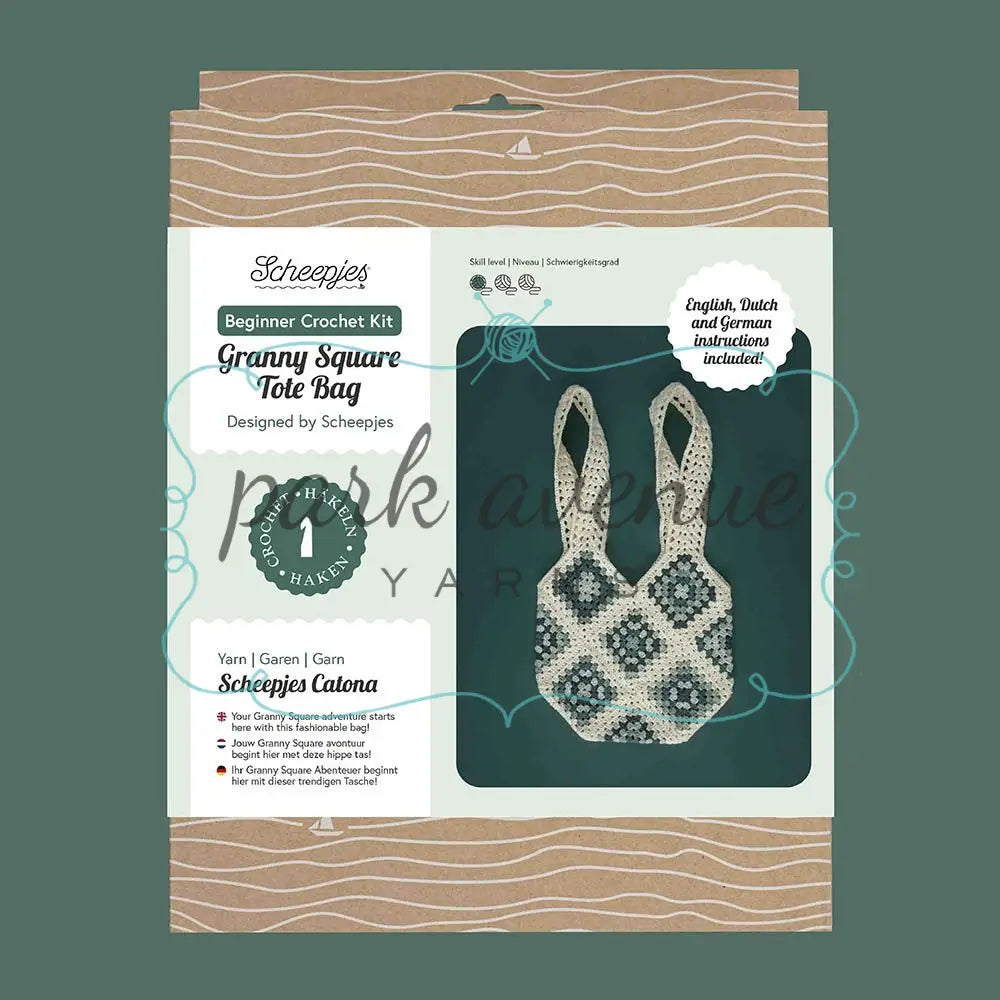 Granny Square Tote Blue Yarn: Kits