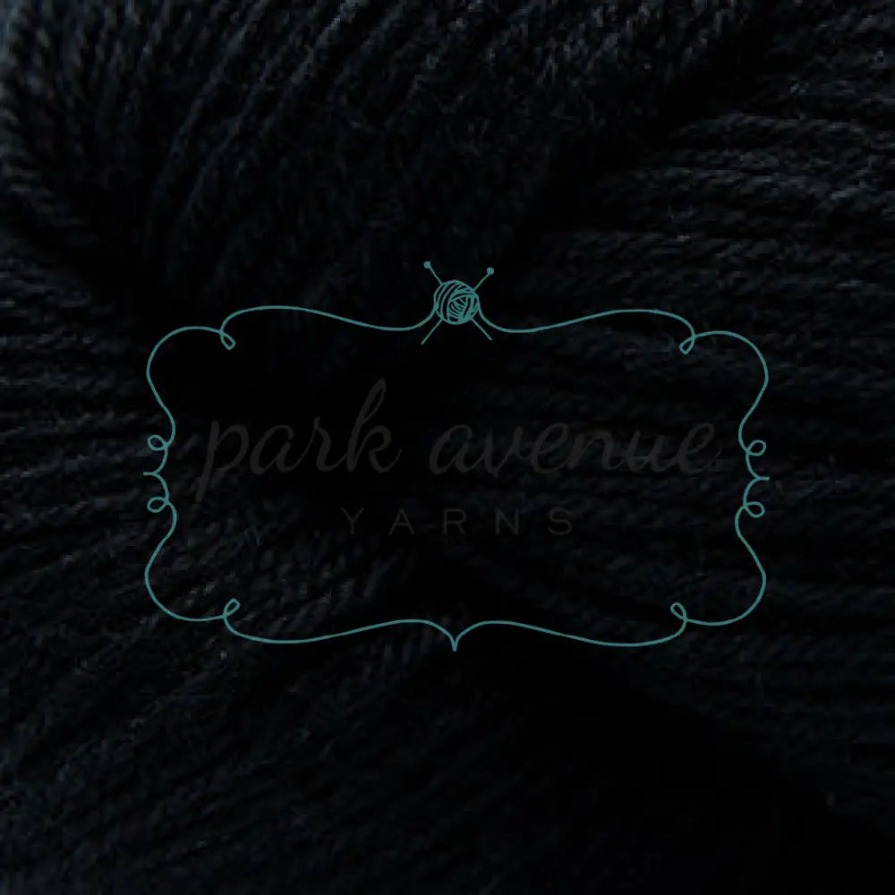 Heritage Solid Real Black Yarn: Fingering