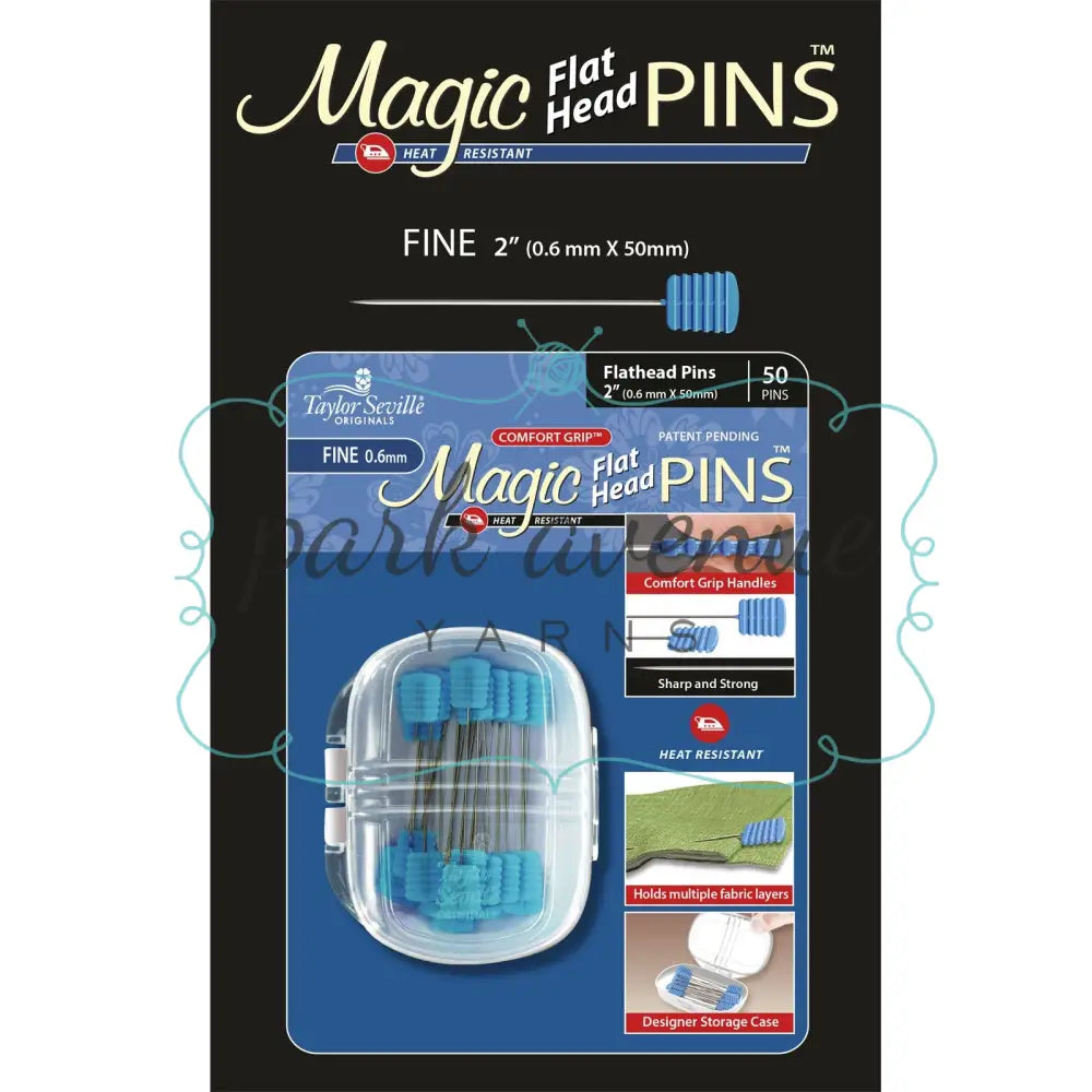 Magic Pins Flat 2’’ Blue 50 Ct Sew & Quilt: Notions
