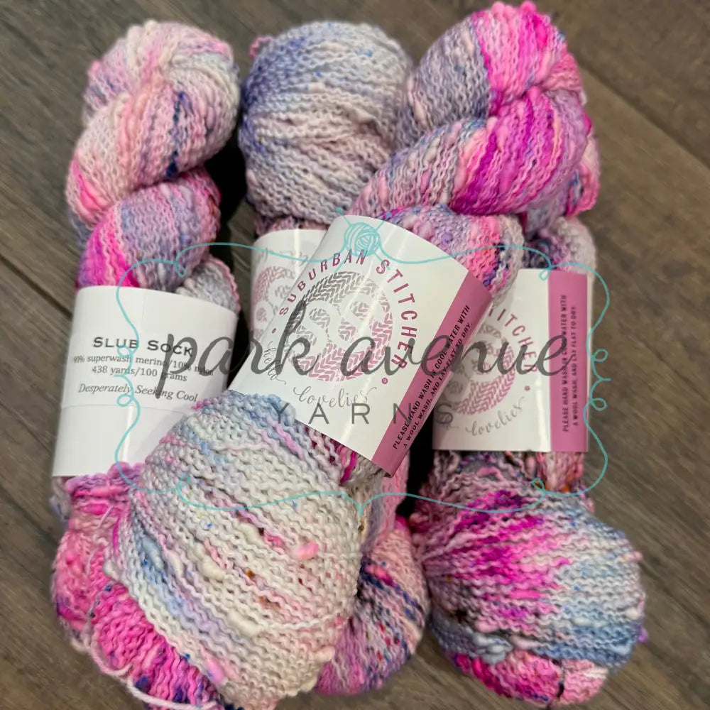 Suburban Stitcher Slub Sock Desperately Seeking Cool Yarn: Fingering