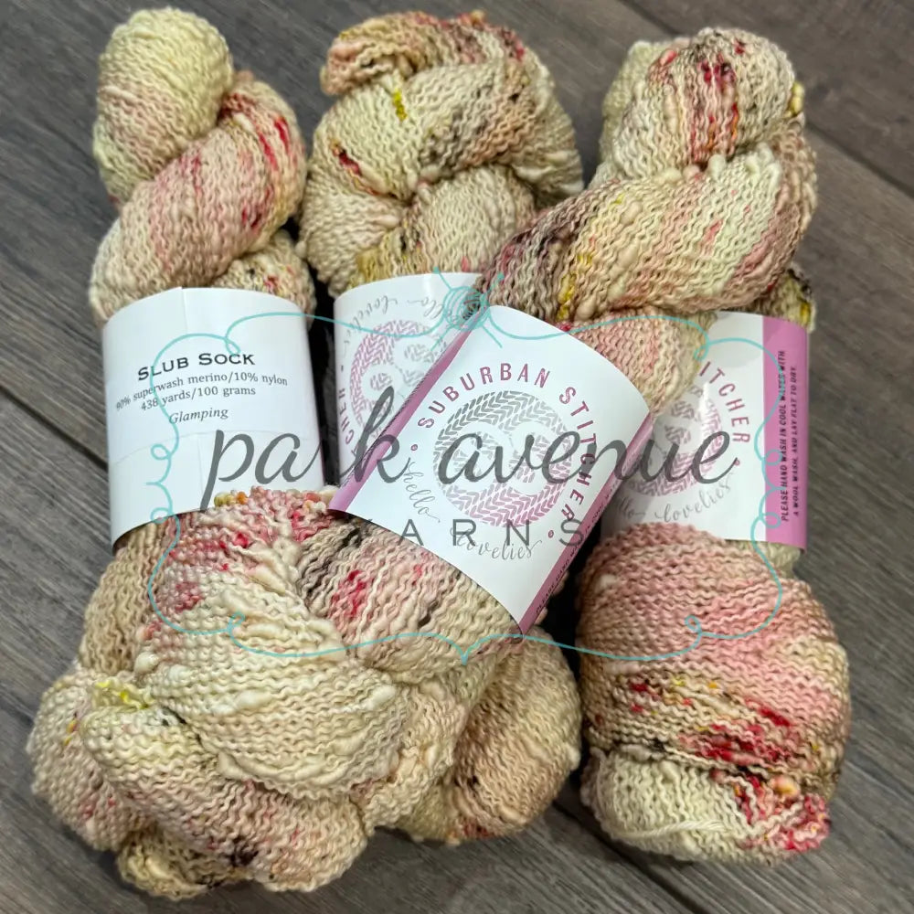 Suburban Stitcher Slub Sock Glamping Yarn: Fingering