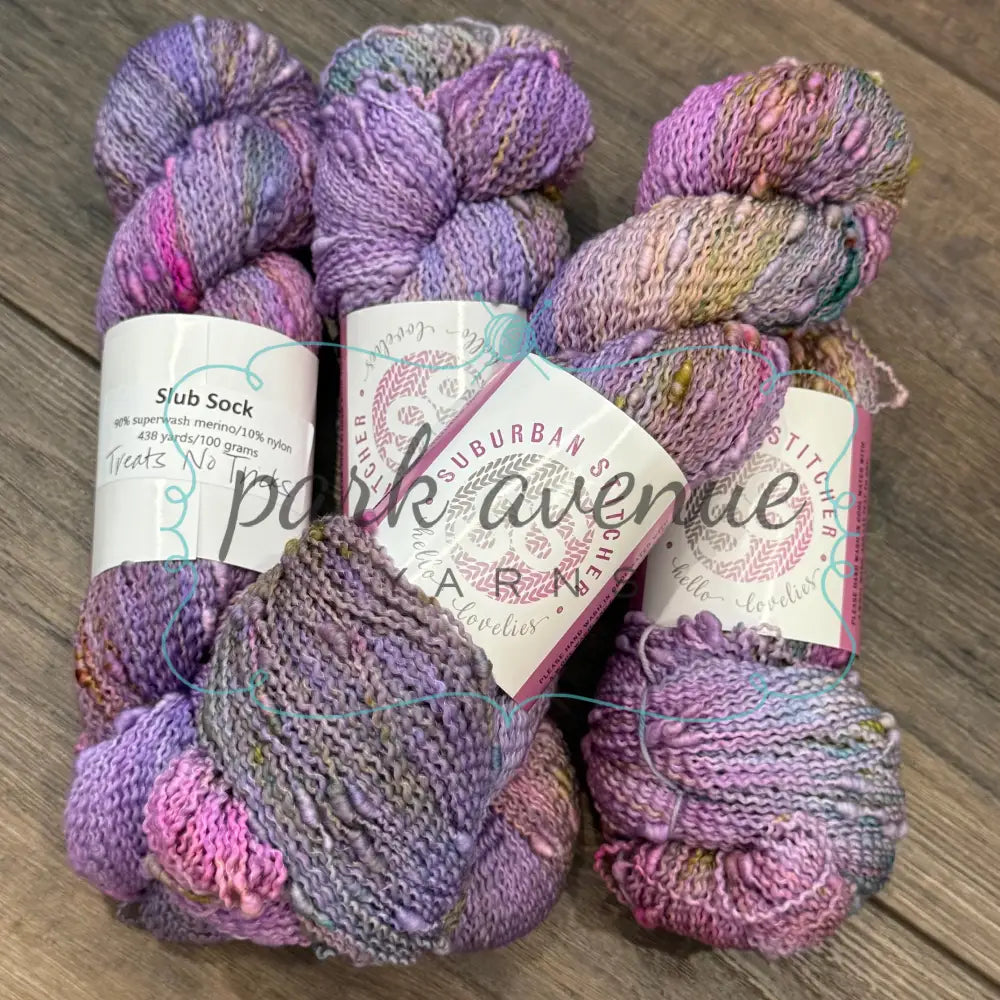 Suburban Stitcher Slub Sock Treats, No Tricks Yarn: Fingering
