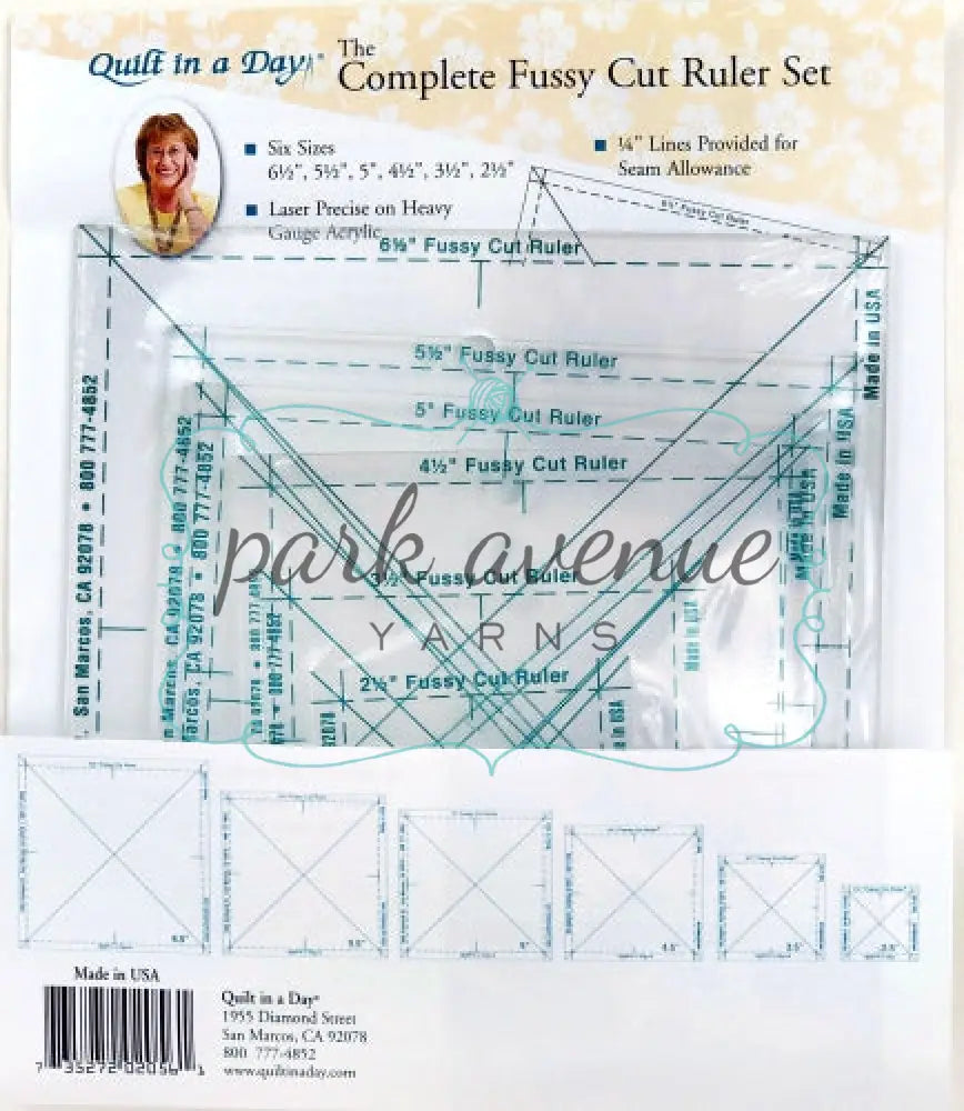 Complete Fussy Cut Ruler Set Sew & Quilt: Notions