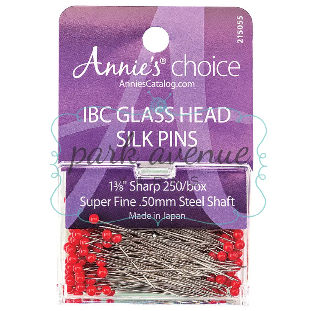 Glass Head Silk Pins Sew & Quilt: Notions