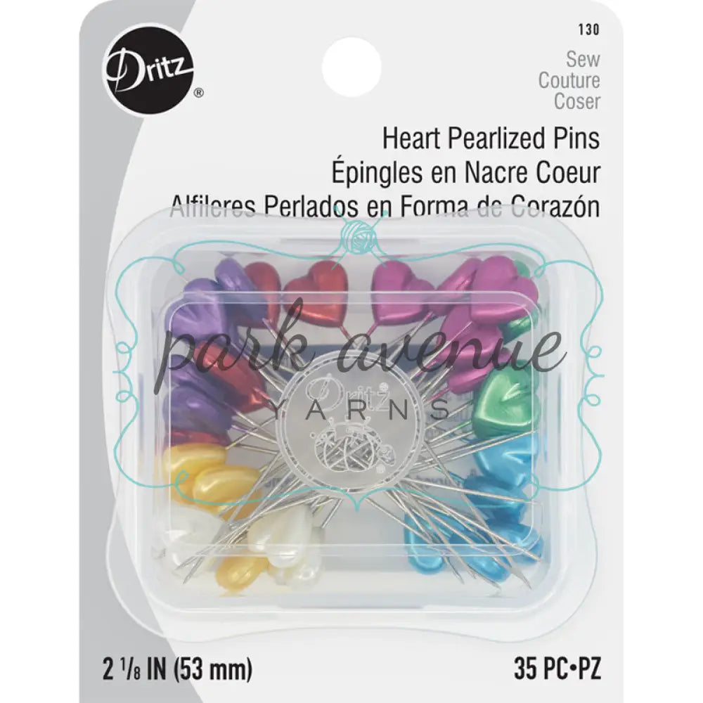 Heart Pearlized Pin Sew & Quilt: Notions