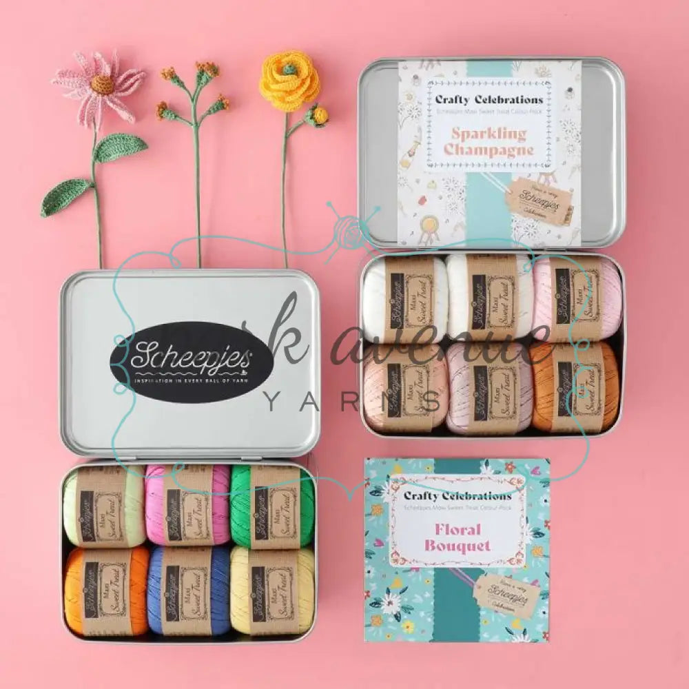 Sheepjes Crafty Colour Pack Champagne Yarn: Kits